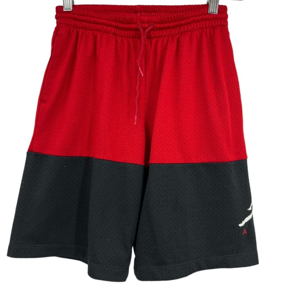 Nike Boys Shorts Large Jordan Jumpman Air Mesh 12yrs youth athletic red black